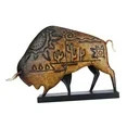 Vintage Style Bison Sculpture with Base Cattle Statue Cabinet Bull Ornament Crafts for Bookcase S... | Walmart (US)