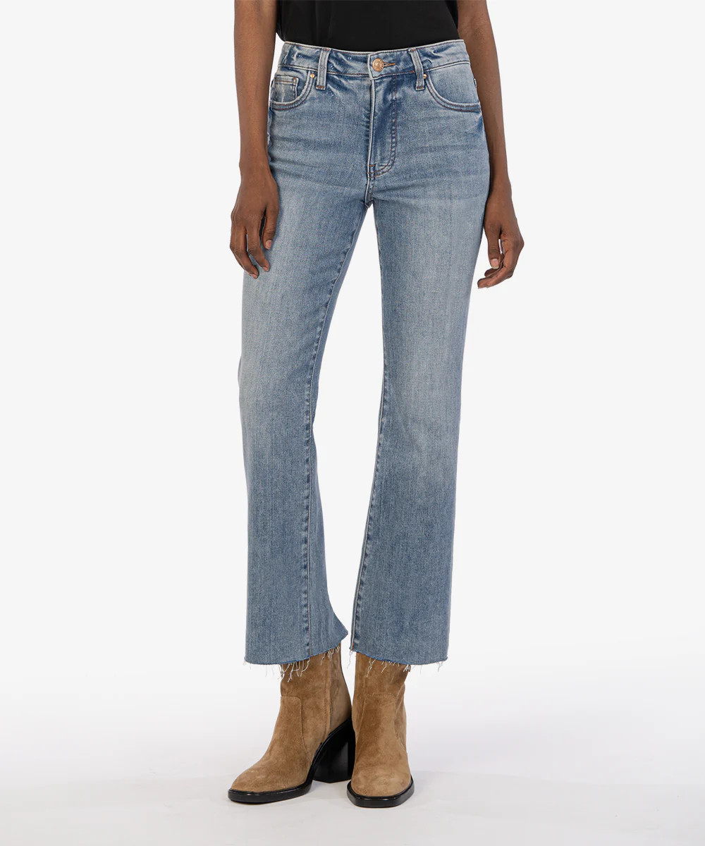 Kelsey High Rise Fab Ab Ankle Flare - Kut from the Kloth | Kut From Kloth