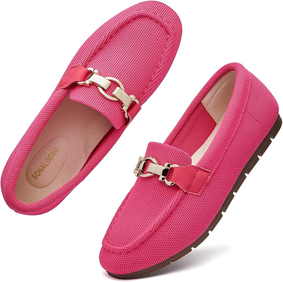 Loafers for Women, Womens Flats Comfortable Dressy, Penny Loafers Casual Dressy Shoes, Breathable... | Amazon (US)