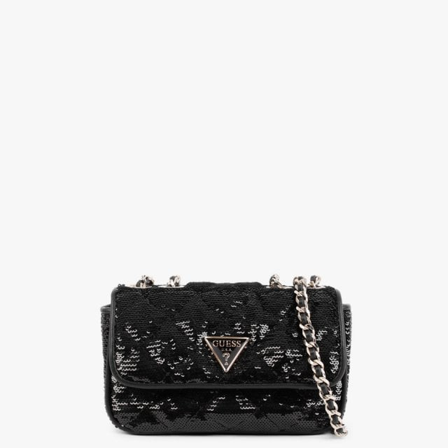 Micro Mini Cessily Sequin Black Shoulder Bag | Daniel Footwear (UK)