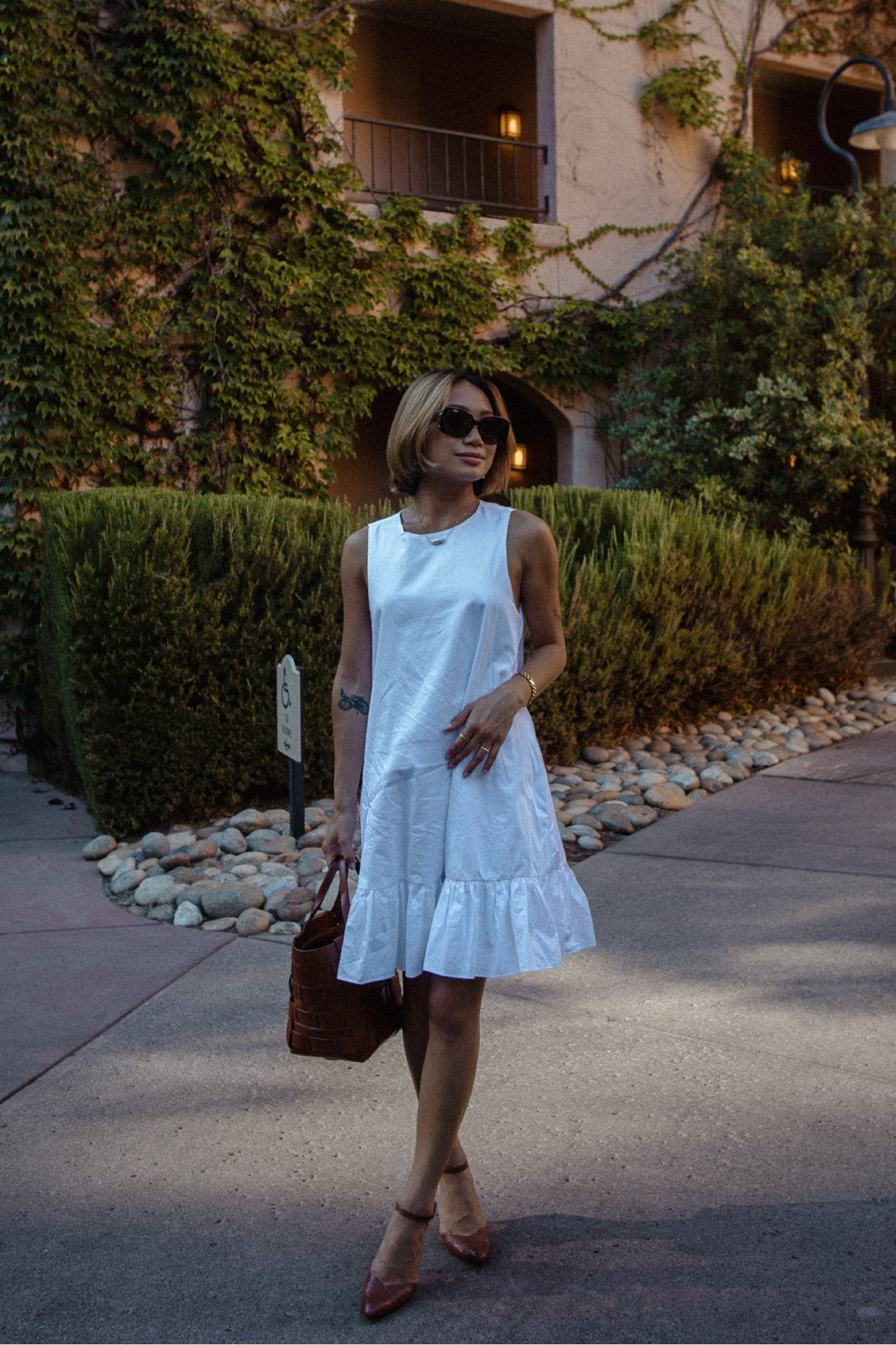 Perfect white dress : Labor Day Weekend Outfit Inspo : White Midi Dress : Ruffle Dress 

#LTKFindsUnder100 #LTKShoeCrush #LTKItBag
