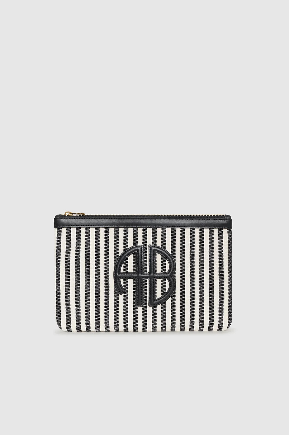 Lili Pouch - White And Black Stripe | Anine Bing