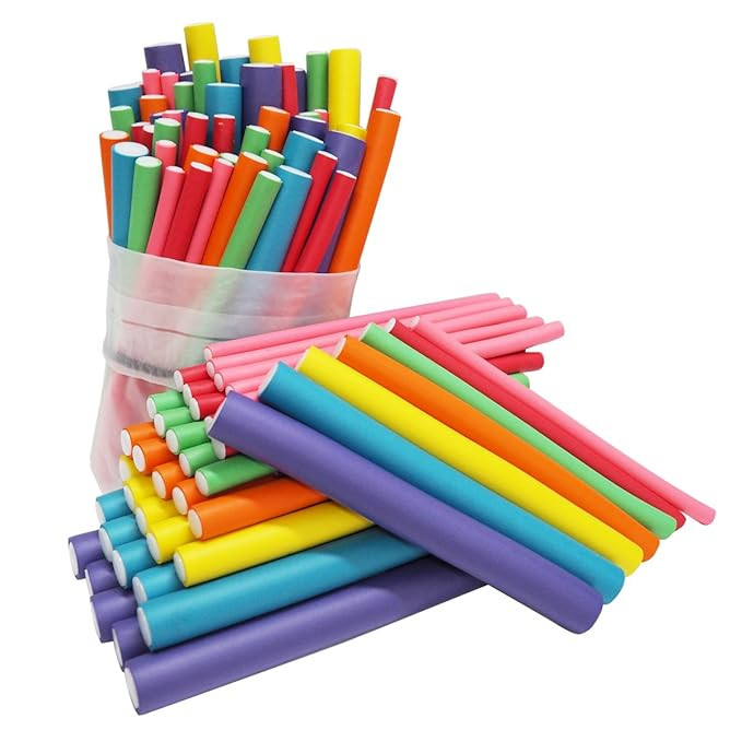 xnicx 47pcs 7'' Flexible Curling Rods Hair Twist Flexi Rods Flexible Rods Hair Curlers Set No Hea... | Amazon (US)