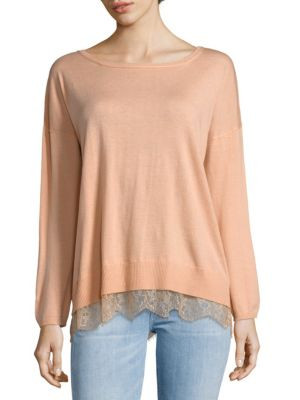 Joie - Hilano Lace Hem Sweater | Saks Fifth Avenue OFF 5TH
