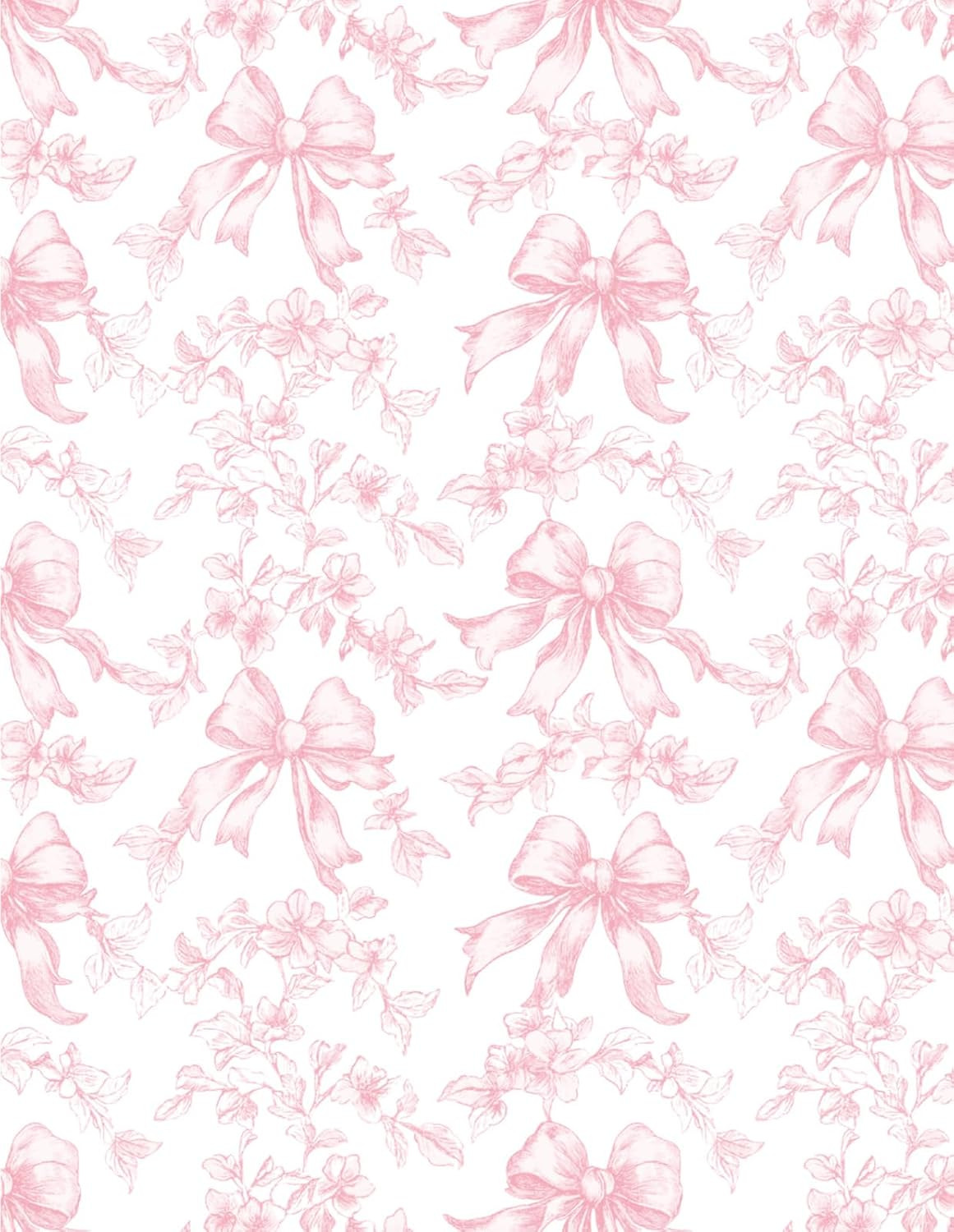 JarThenaAMCS Pink Bow Floral Shelf Liner, 17.3 x 118 Inch | Amazon (US)