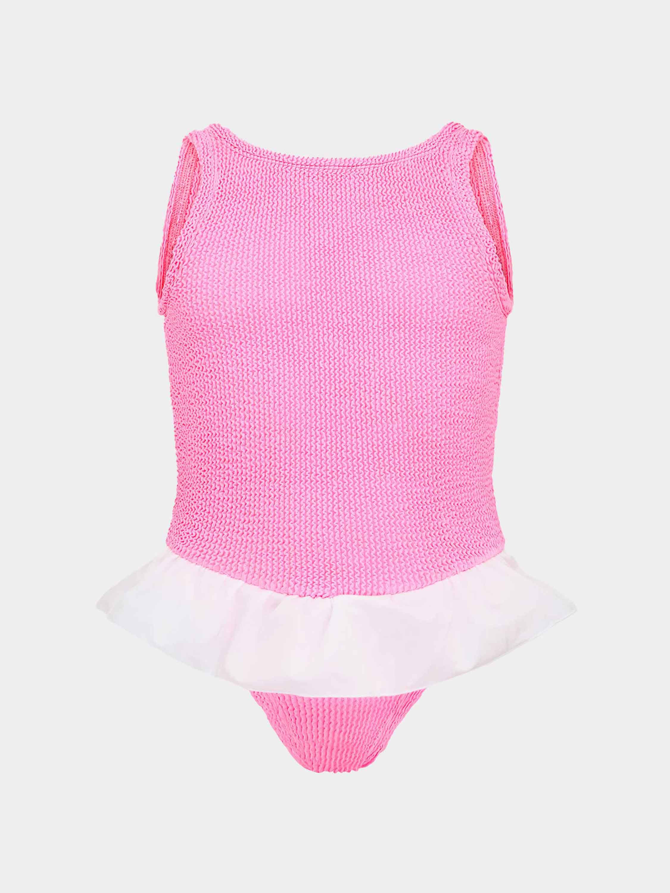 Kids Denise Swim (Ages 7 to 12) - Bubblegum | One Size Swimwear | Hunza G - Bubblegum / One size | HUNZA G