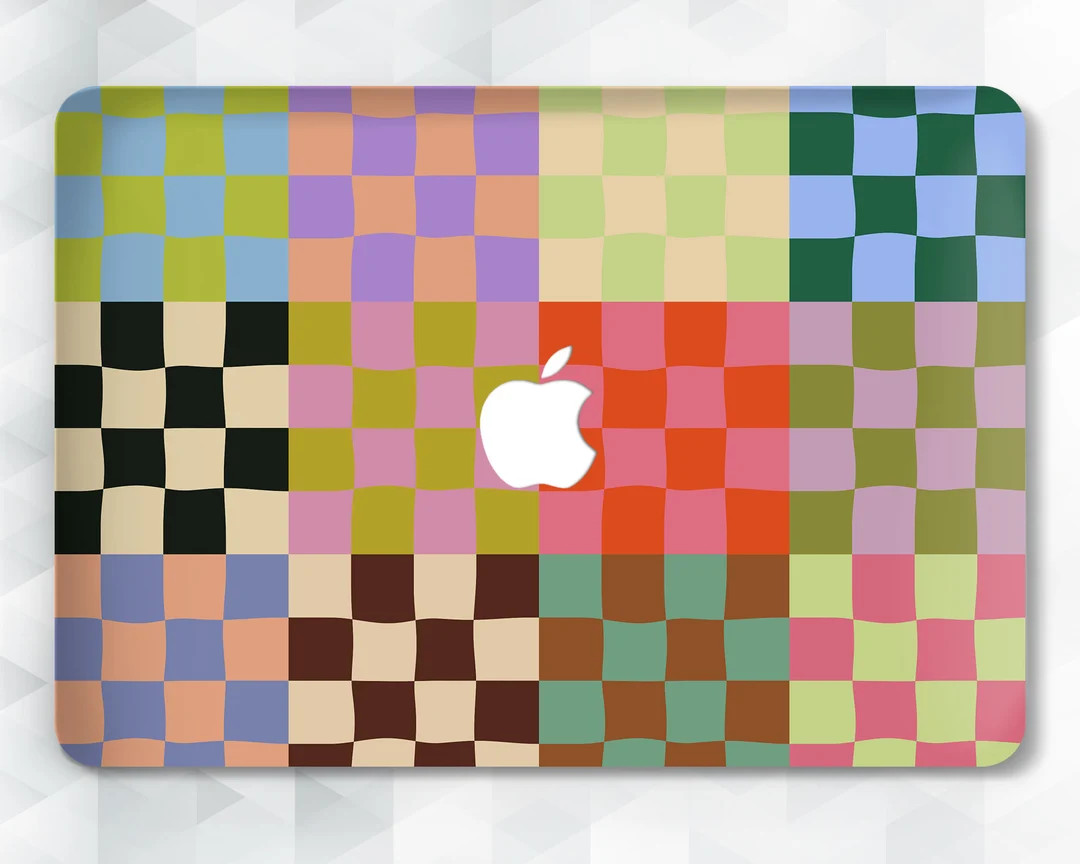 Aesthetic MacBook case Trendy Checker MacBook Pro 14 13 16 Air 13 2022 M2 12 15 Y2K Geometric Rai... | Etsy (US)