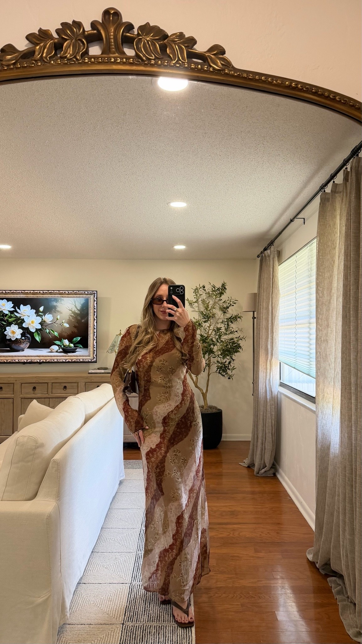 Backless long sleeve maxi dress from Amazon perfect for fall