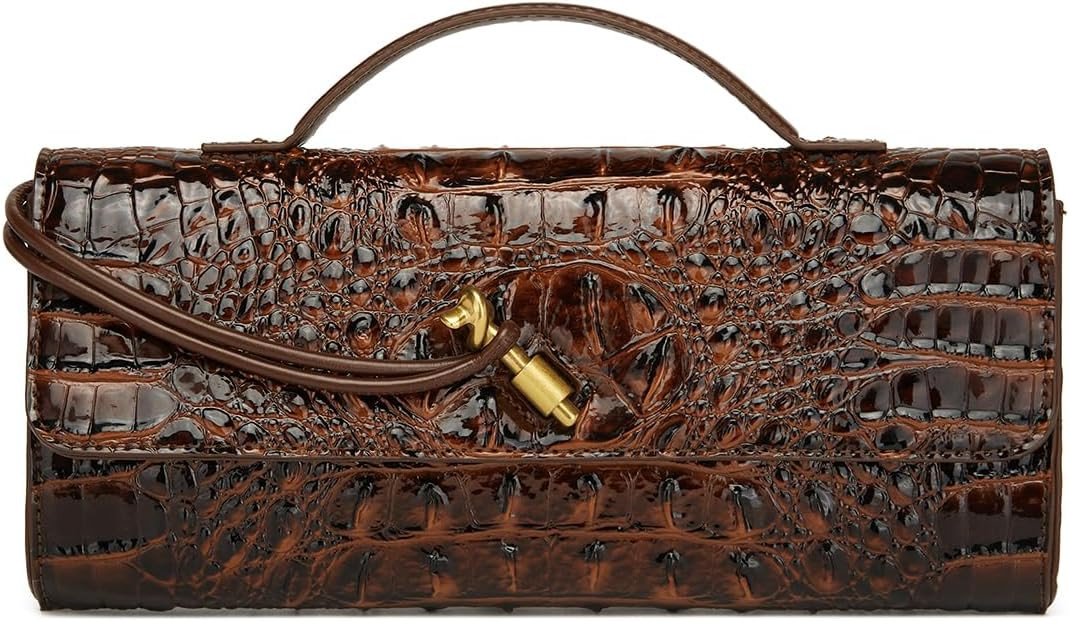 Makcr Joacbv Trendy Women Crocodile Evening Clutch Purse Crossbody Shoulder Handbag Cute Vegan Leather Satchels | Amazon (US)