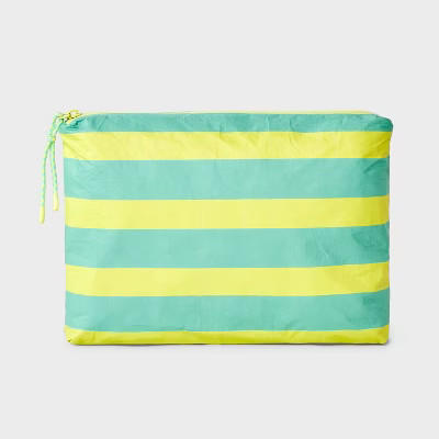 Travel Pouch - JoyLab™ Aqua Blue/Yellow Stripe | Target