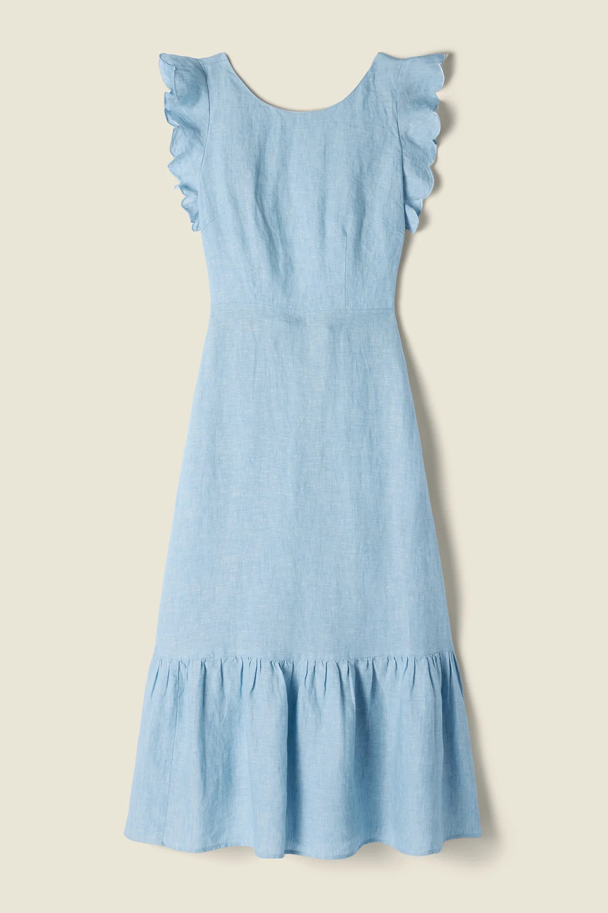 Rosa Dress Sky Linen | TROVATA
