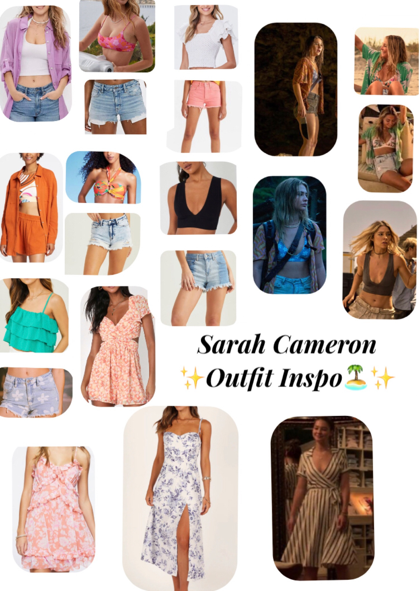 Lucky Brand Printed Lace-Trim Tank Top worn by Sarah Cameron