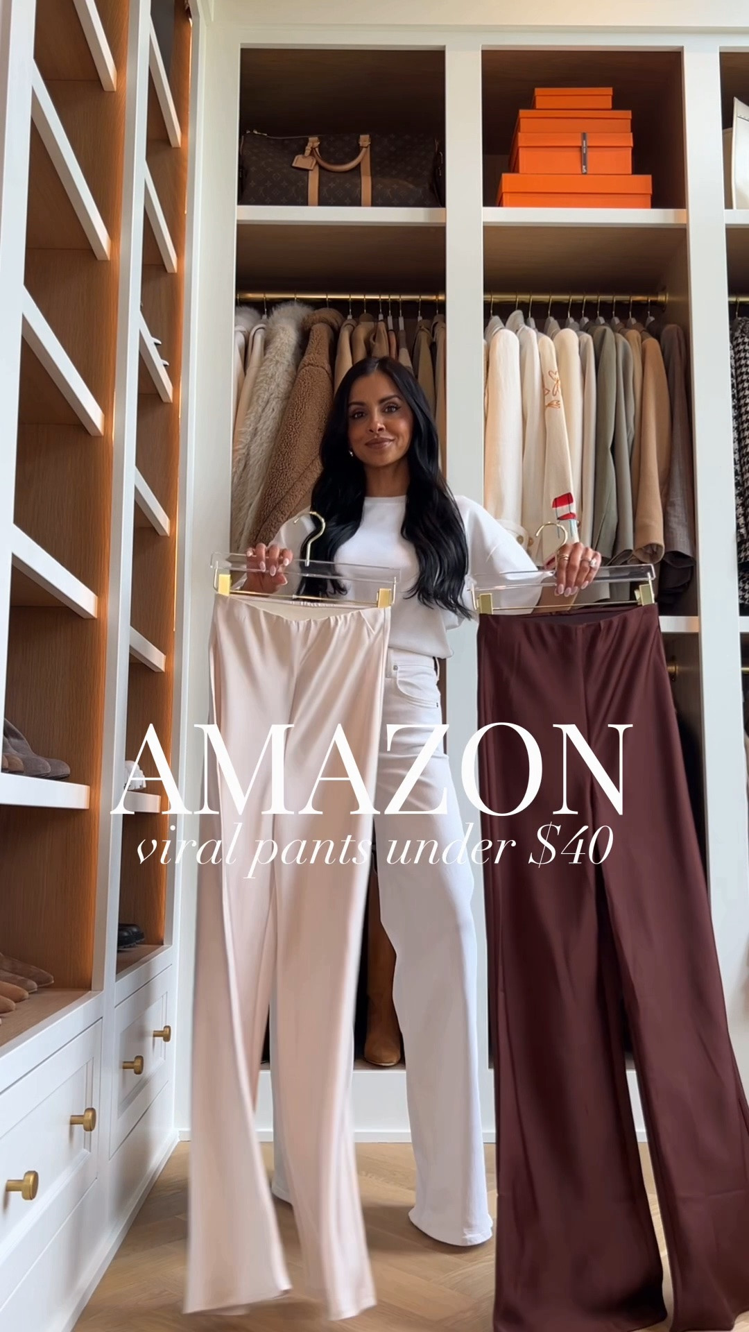 Amazon viral satin pants that look just like Aritzia under $40!
Wearing an XS
These do not wrinkle easily! Elastic waist and so comfy!
Zara suede jacket wearing an XS
Revolve cropped trench wearing an XXS
Hermes inspired Amazon bag 
Amazon sunglasses 2 for $25!

#LTKOver40 #LTKgrwm #LTKSeasonal