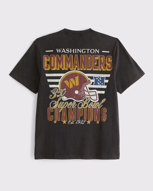 Men's Washington Commanders Graphic Tee | Men's Tops | Abercrombie.com | Abercrombie & Fitch (US)