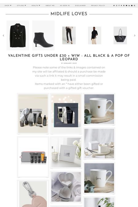 Valentine's Day gifts for him & her & all under £30 http://ow.ly/lu8k50MGqxv #giftguide #valentinesday #gifts #presents #presentideas #valentinesday #mymidlifefashion #fashion #style #timelessfashion #effortlessstyle #over40 #midlife #lovetokens #giftsforhim #giftsforher 

#LTKunder50 #LTKGiftGuide #LTKeurope