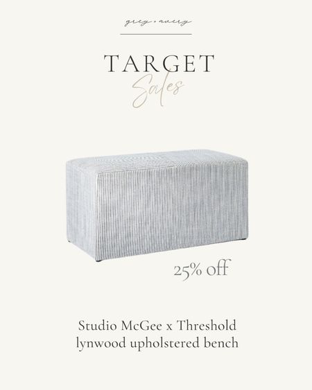 Studio Mcgee Threshold Lynwood cube bench on sale at Target



#LTKsalealert #LTKhome