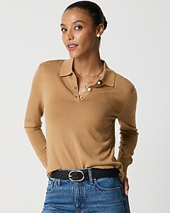Merino wool-blend sweater-polo | J.Crew Factory