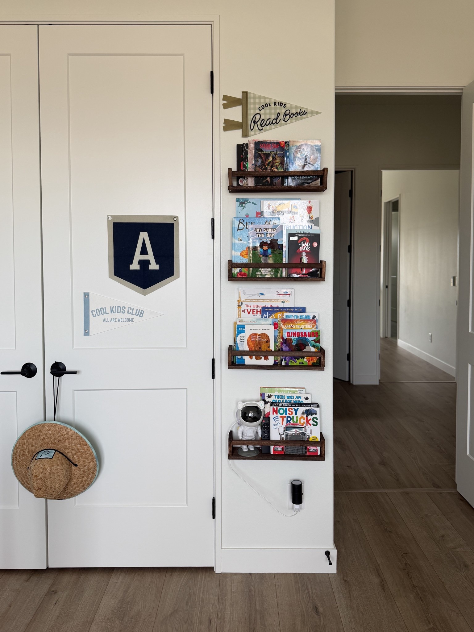 We recently added these pennants and wall bookshelves to the boys’ room. I hung the pennants using painters tape 👌

#LTKHome #LTKKids