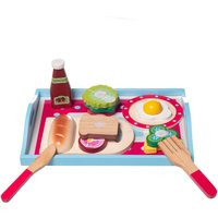 Eliiti Wooden Food Toy Breakfast Set Pretend Play Educational Preschool Toys For Toddlers Kids 3 To  | Etsy (US)