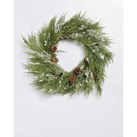 24IN Snow Western Cedar Wreath | Walmart (US)