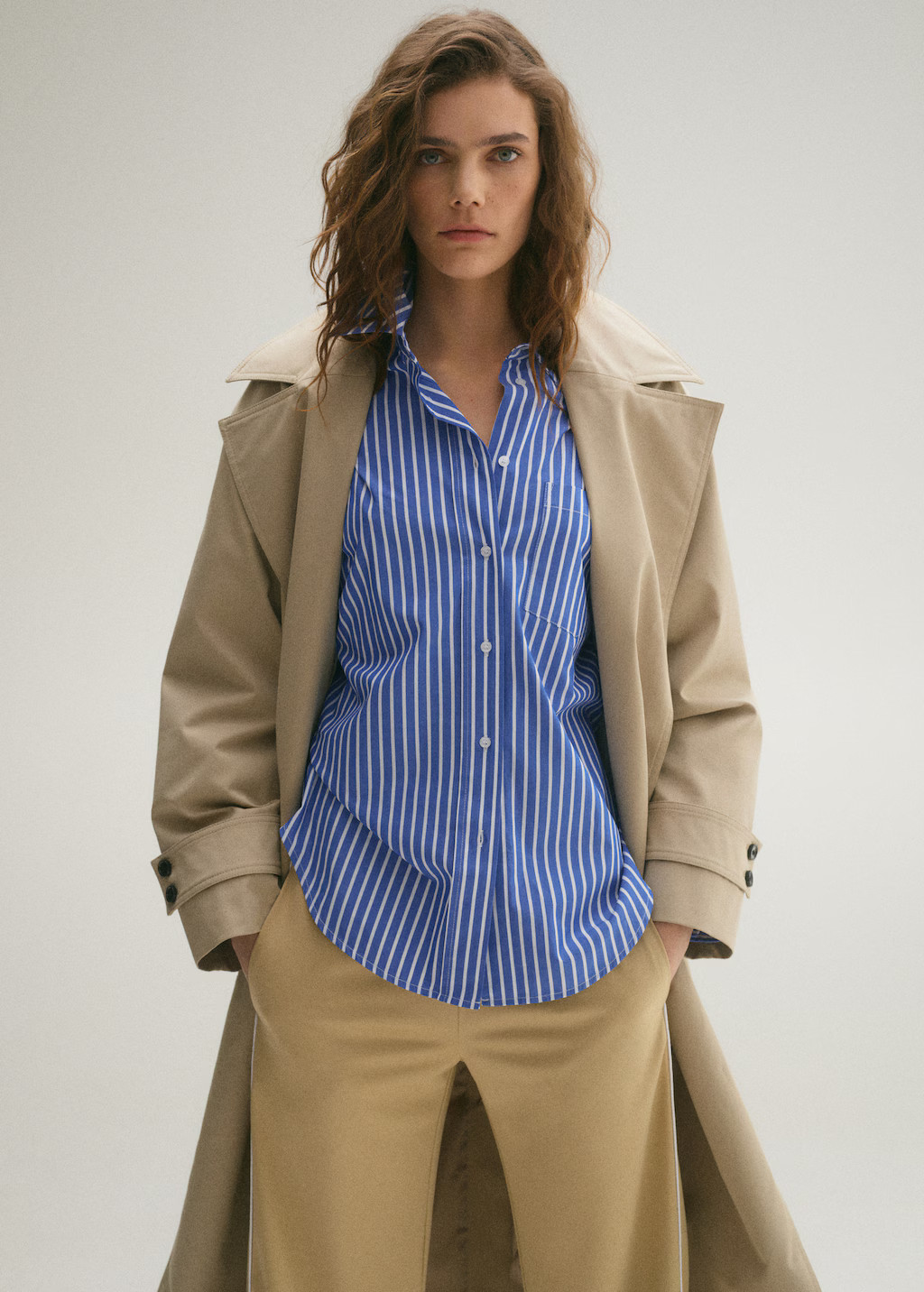 Combined striped shirt - Women | MANGO USA | Mango (US/MX/AU)