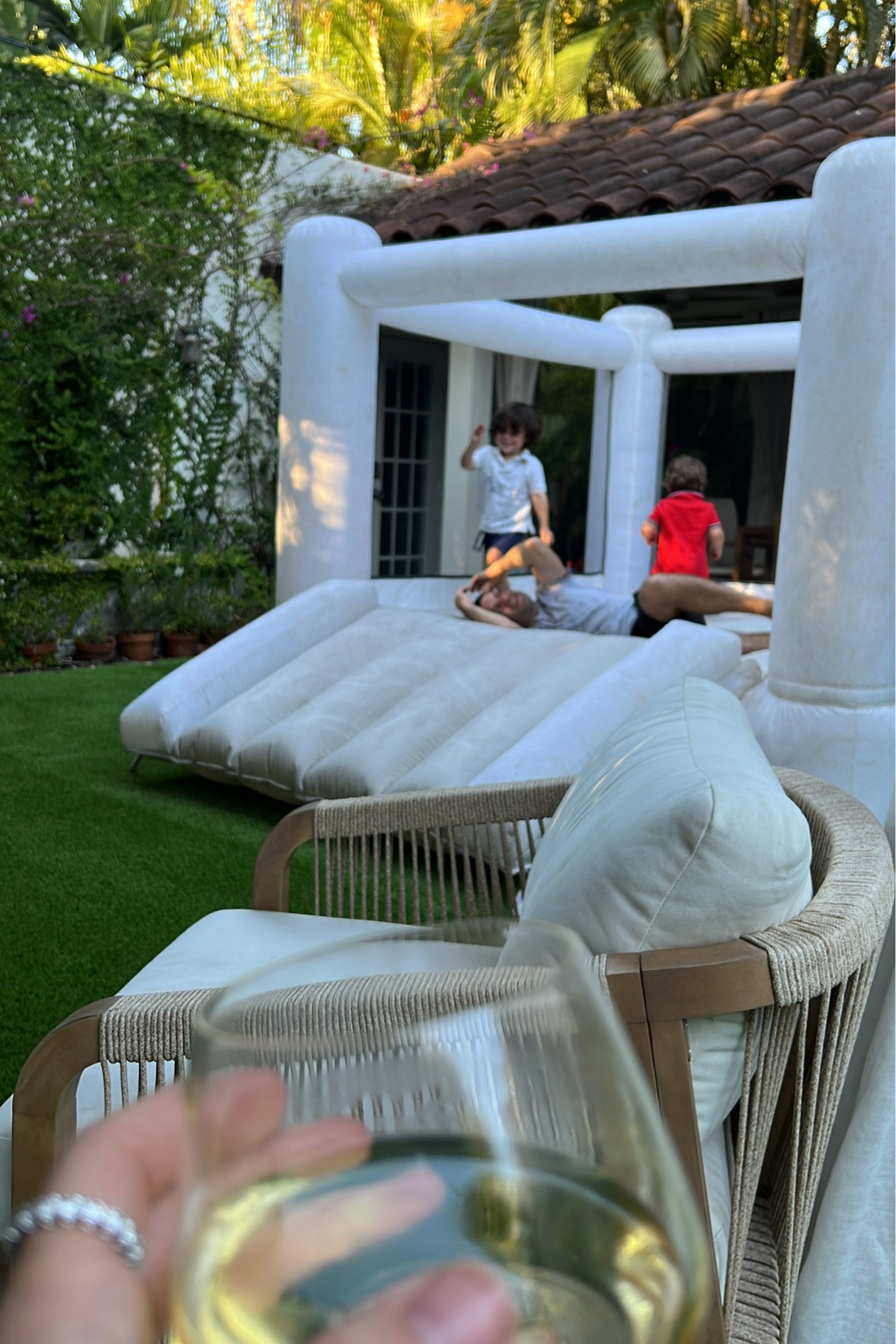Best investment is a small bounce house! Perfect for an inside bonus room or your backyard. 

White bounce house. Toddler toys. Toddler bounce house. Toddler Birthday gift idea. 

#LTKfamily #LTKGiftGuide #LTKkids
