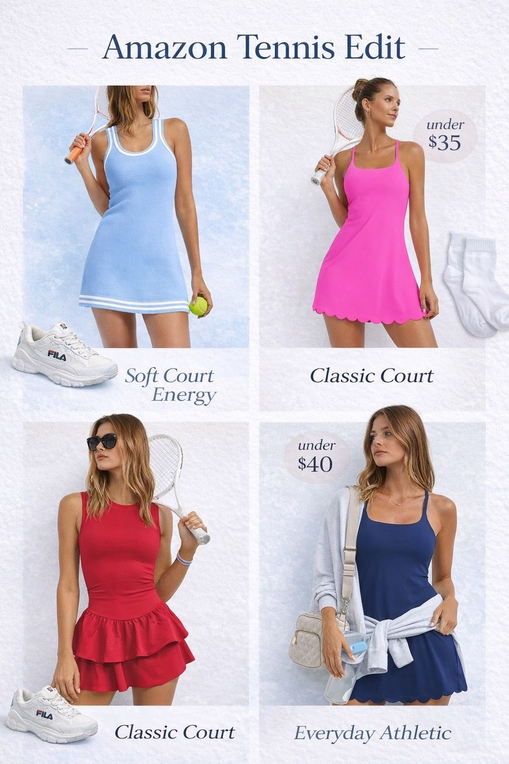 Tennis dresses from
amazon 

#LTKfitnessgoals #LTKSeasonal #LTKdayinmylife