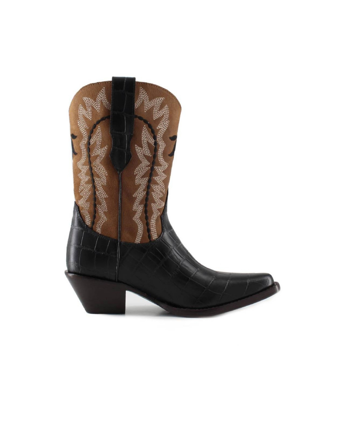 Bianca Leather Cowgirl Boots - Stylish & Comfortable by Buck & Brana - Black | Macy's