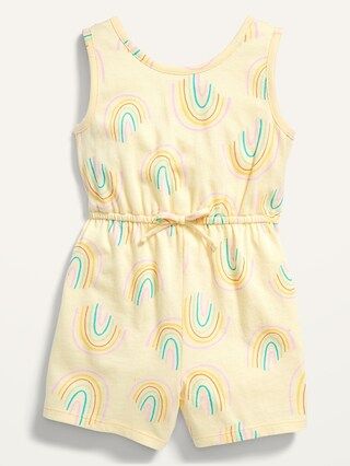 Sleeveless Printed Jersey Romper for Toddler Girls | Old Navy (US)