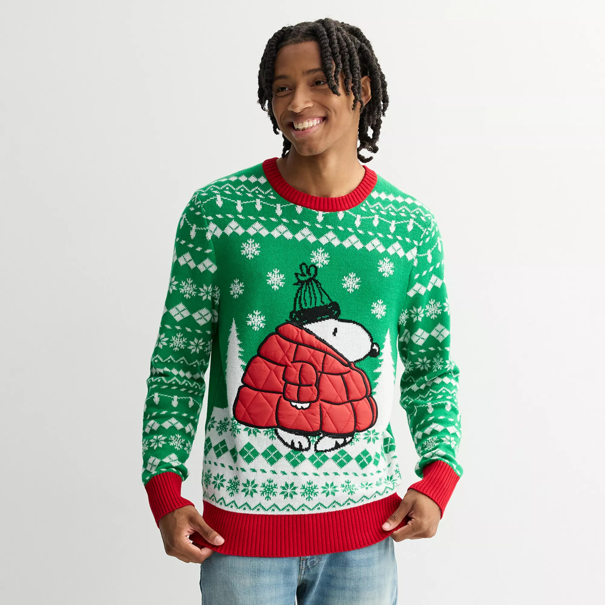 Men's Peanuts "Snoopy" Holiday Graphic Sweater | Kohl's
