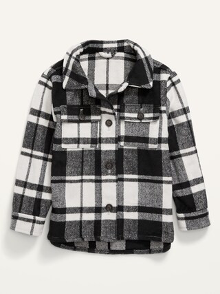 Plaid Textured Shacket for Girls | Old Navy (US)