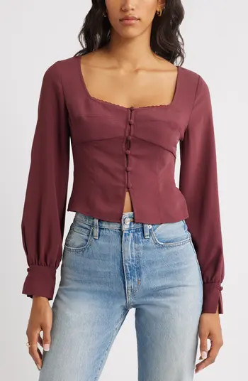 Matte Satin Corset Top | Nordstrom
