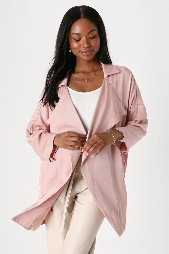 Lucky Break Blush Oversized Jacket | Lulus (US)