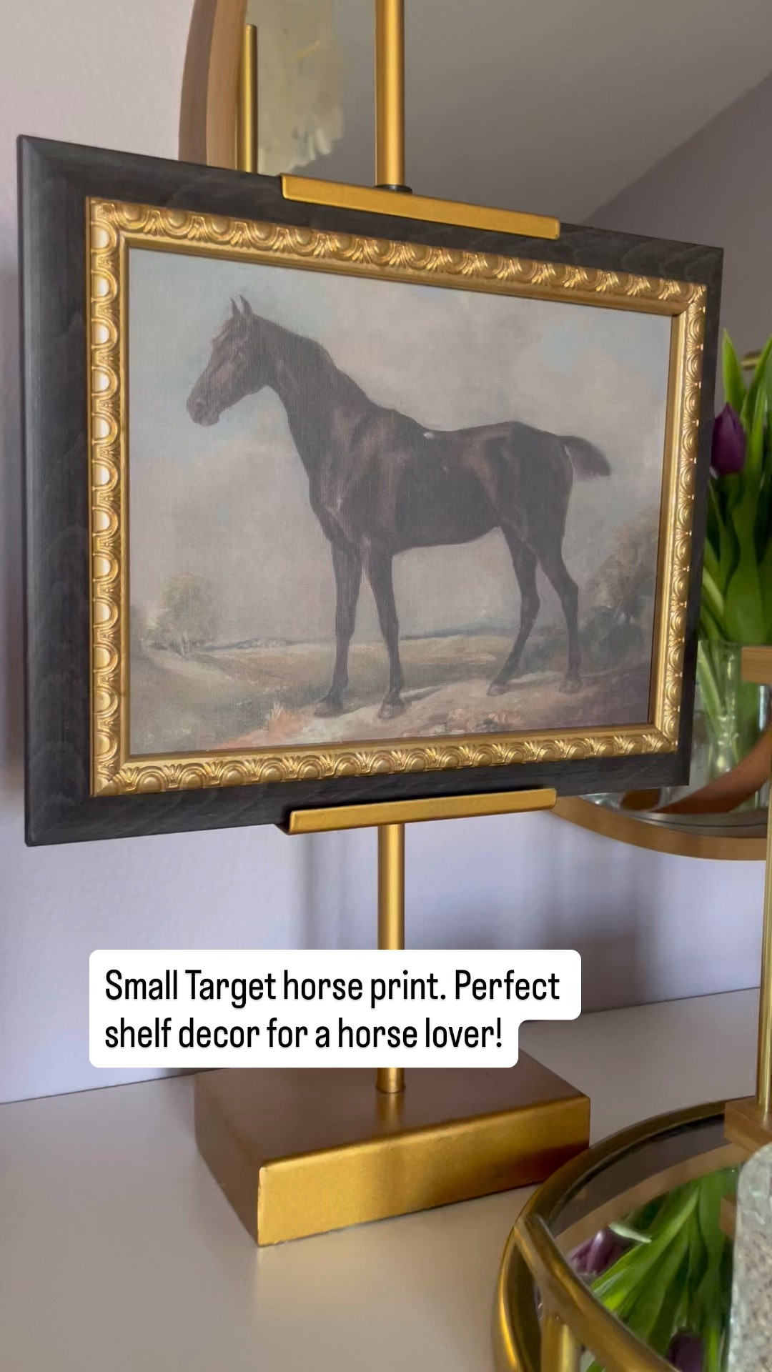 Small framed horse print that is definitely giving Ralph Lauren equestrian vibes. 

The brass easel photo stand is great if you don’t want to hang or lean the art on the wall. 👍🏻

Looks great in my daughter’s lavender/mauve bedroom makeover.

#LTKHome #LTKKids