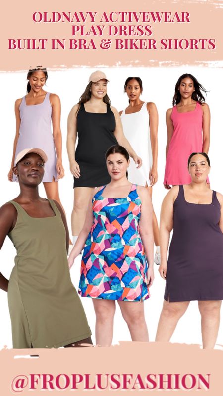I went to Old Navy to try out their plus size skort dress / plus size activewear dress / plus size play dress and loved them! It comes with a built in bra and biker shorts! So easy to style all summer. 

#LTKsalealert #LTKcurves #LTKfit