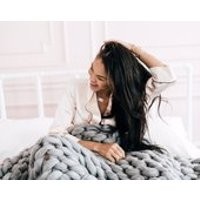 Merino Wool Thick Knit Blanket | Etsy (US)