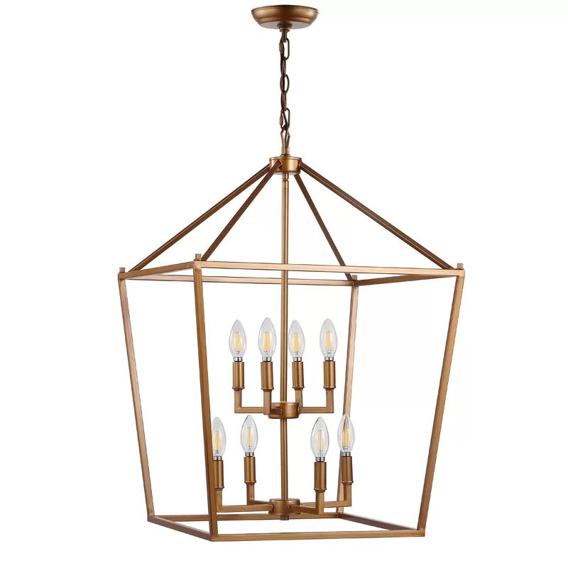 Maggiemae 8 - Light Lantern Geometric Chandelier | Wayfair Professional