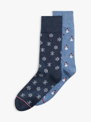 Snow Print Trouser Sock 2-Pack | Tommy Hilfiger | Tommy Hilfiger (US)