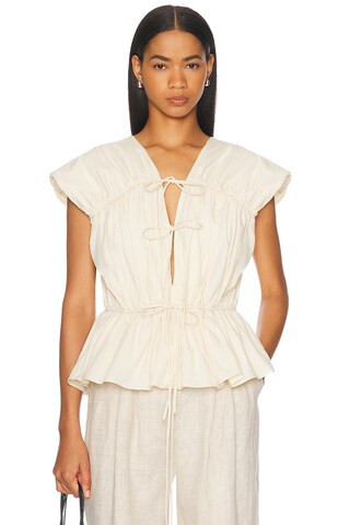 TOVE Thea Top in Cream - Cream. Size 36 (also in 34, 38, 40, 42). | FWRD 