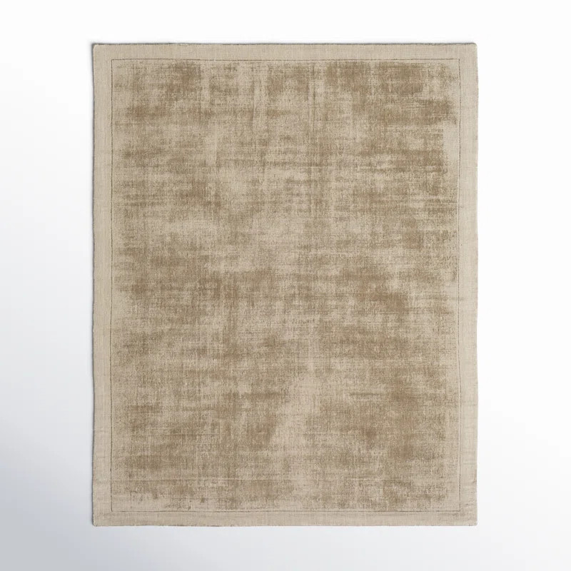Mckinley Handmade Hand-Loomed Viscose Area Rug in Taupe | Wayfair North America