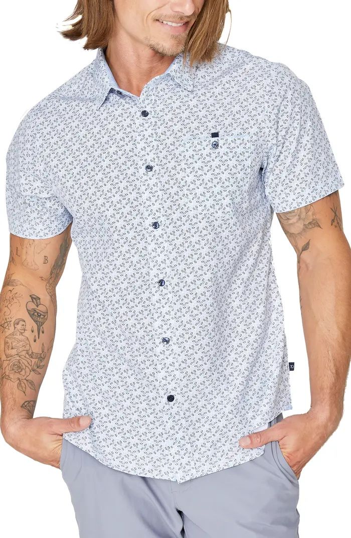 Cube Short Sleeve Button-Up Shirt | Nordstrom