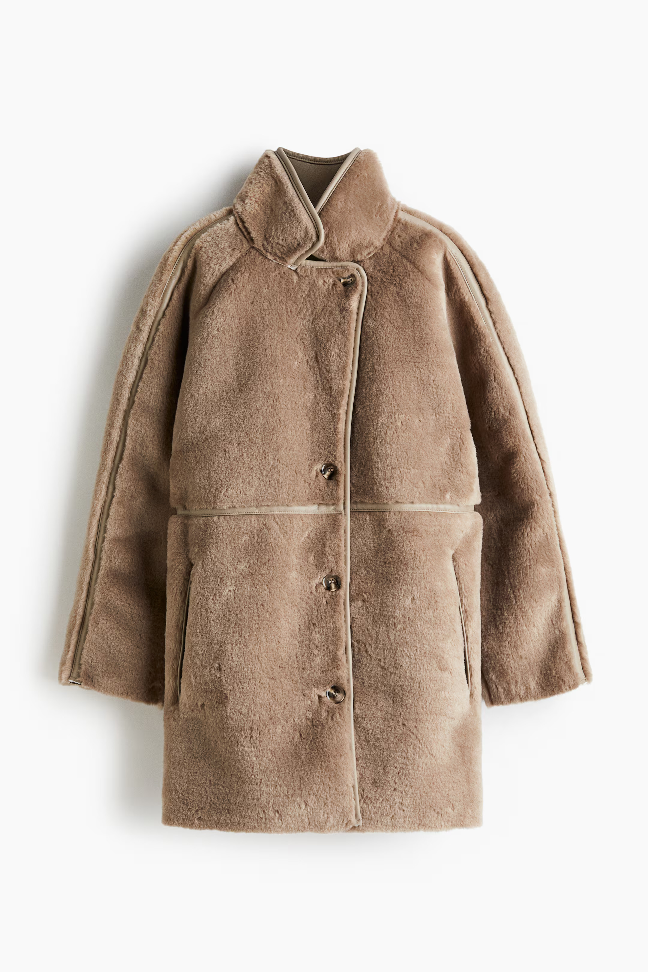 Fluffy coat - Beige - Ladies | H&M US | H&M (US + CA)