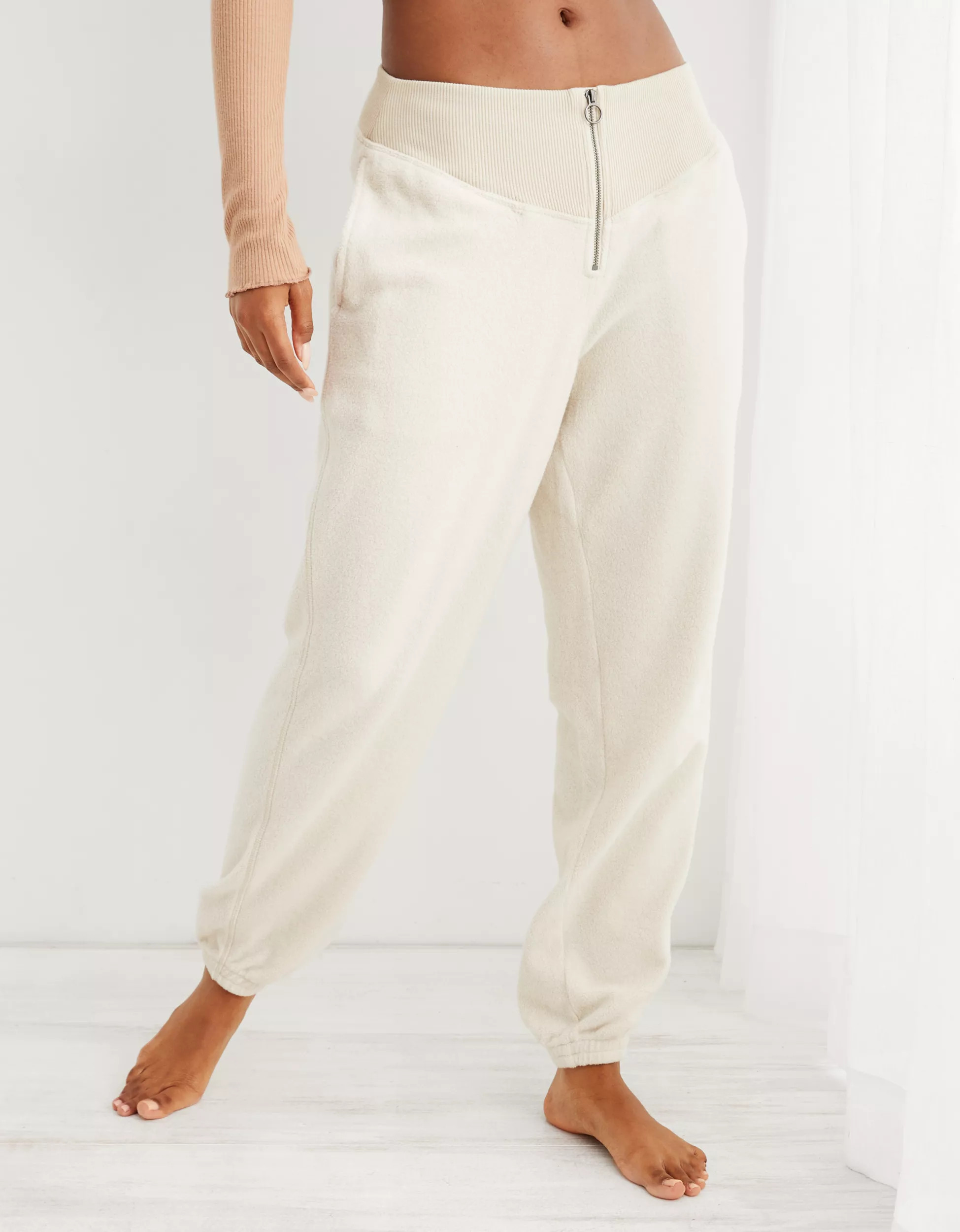 Aerie Sherpa Fleece Corset Jogger | Aerie
