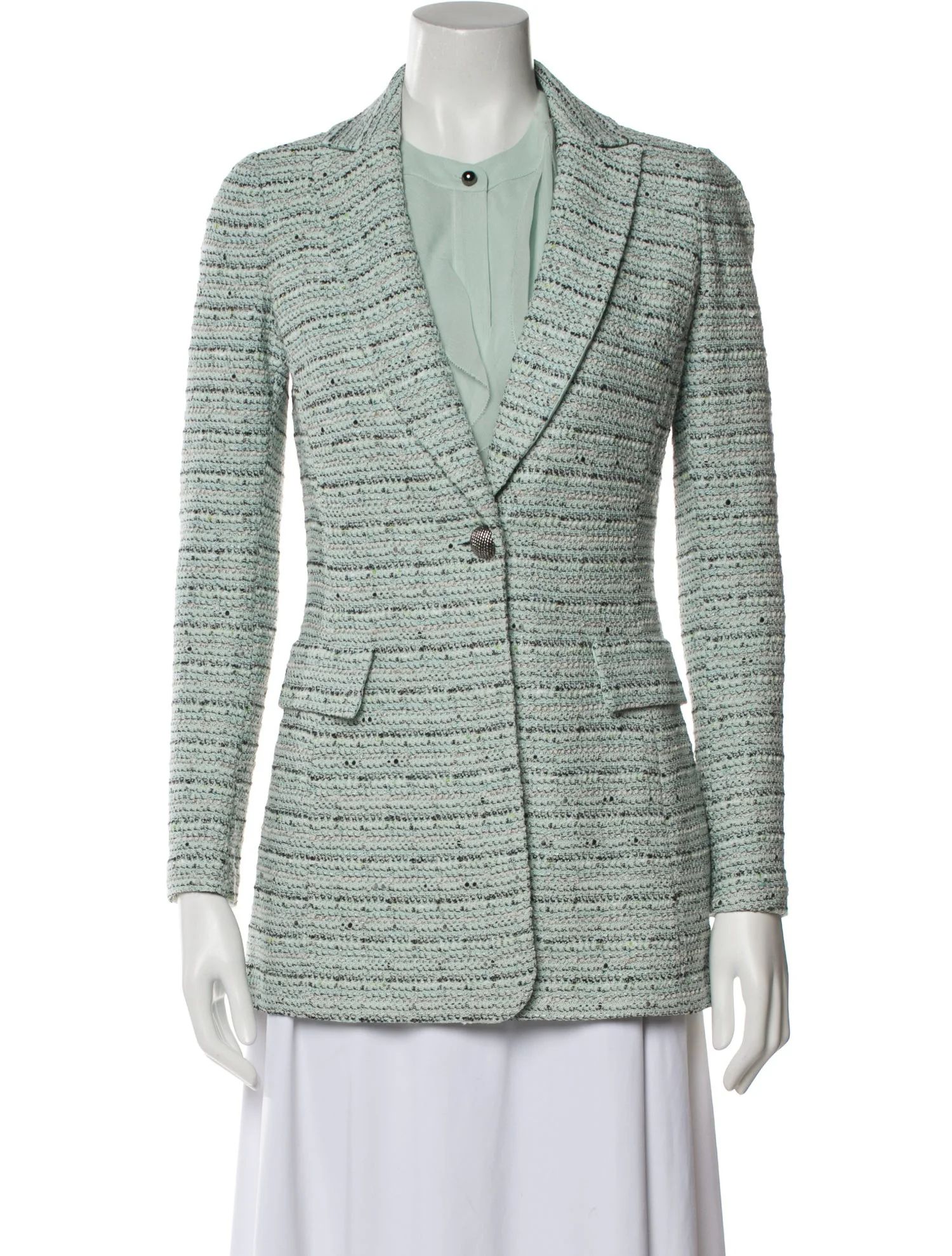 Tweed Pattern Blazer | The RealReal