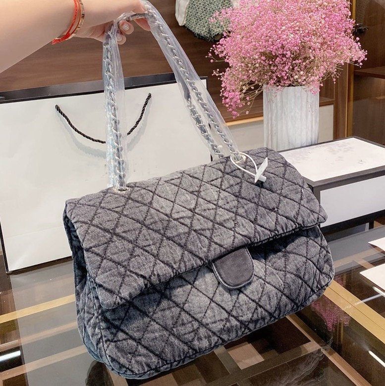 Lady Handbags Purses Large Capacity Package Canvas Bags Fashion Lattice High Quality Women Chain ... | DHGate