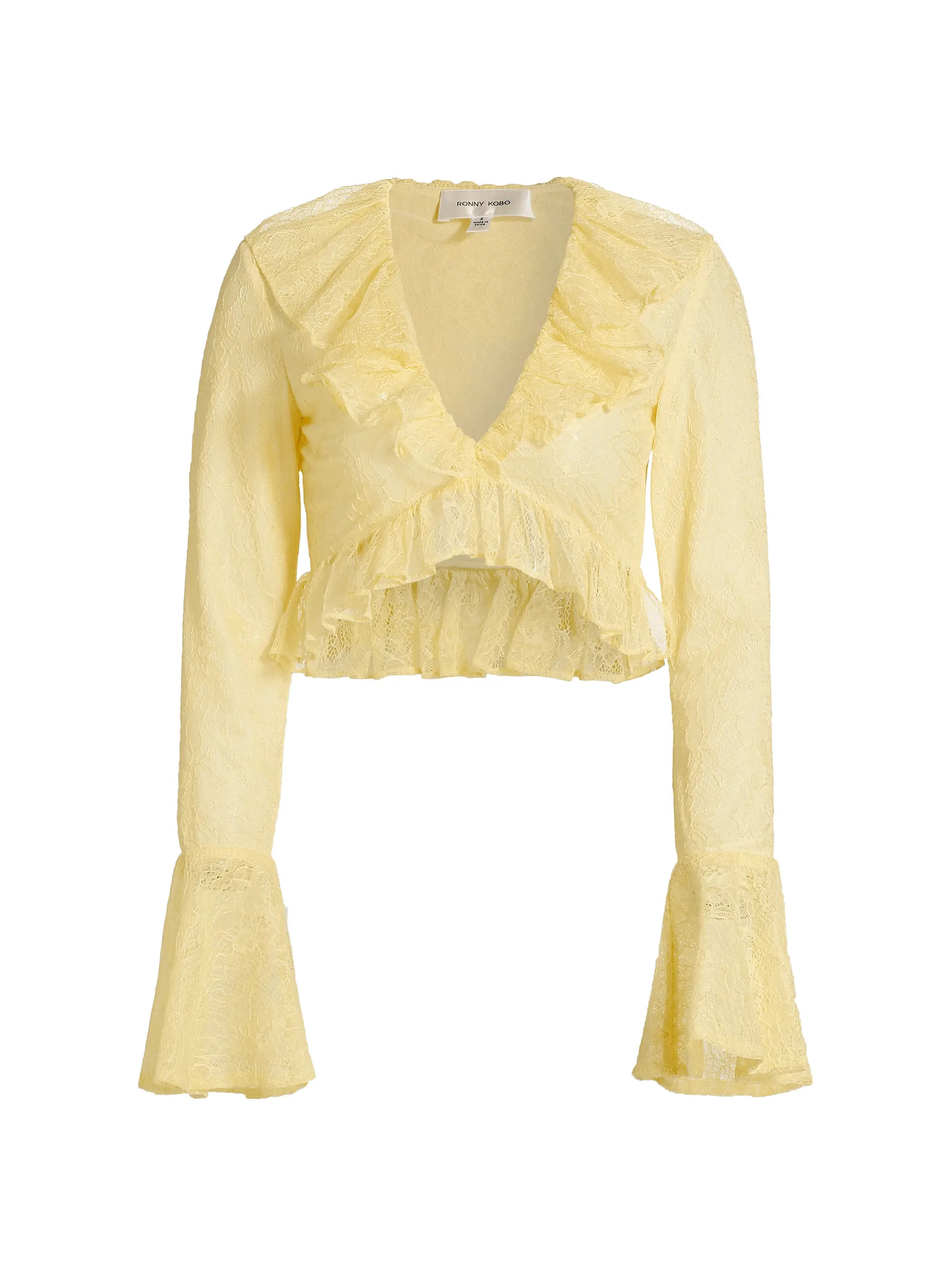 Filipe Lace Ruffle Top | Saks Fifth Avenue