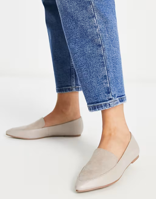 London Rebel - Mocassins plats à bout pointu - Taupe | ASOS (Global)