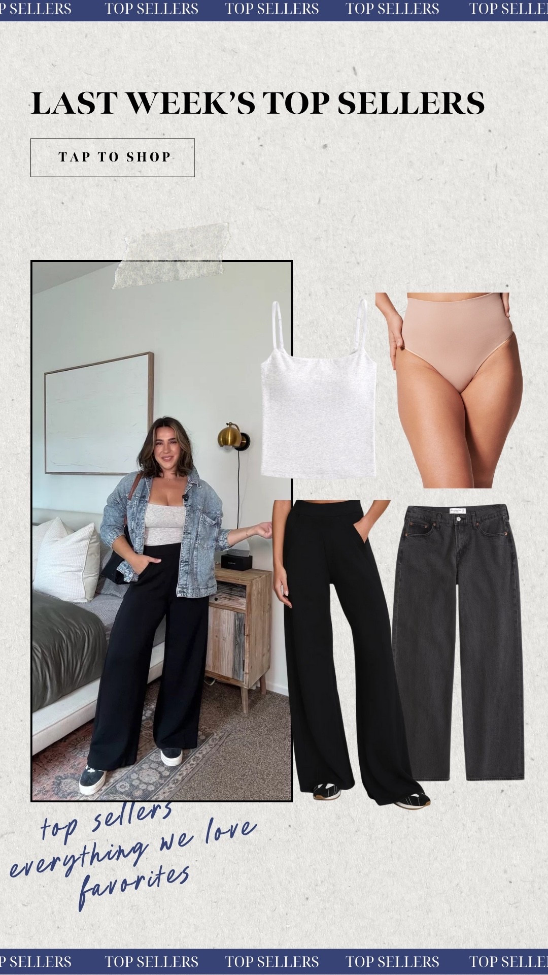 Top sellers from last week! Viral track pants w/ bra free tank. The best low rise loose Abercrombie jeans and my favorite smoothing undies! 

#LTKootd #LTKgrwm #LTKMidsize