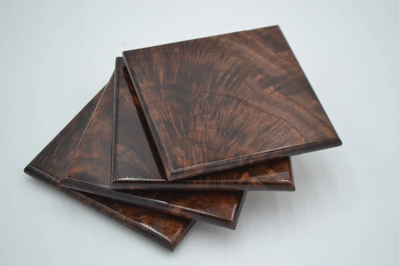 Figured Black Walnut Wood Coasters - Set of 4 | Etsy (Global)