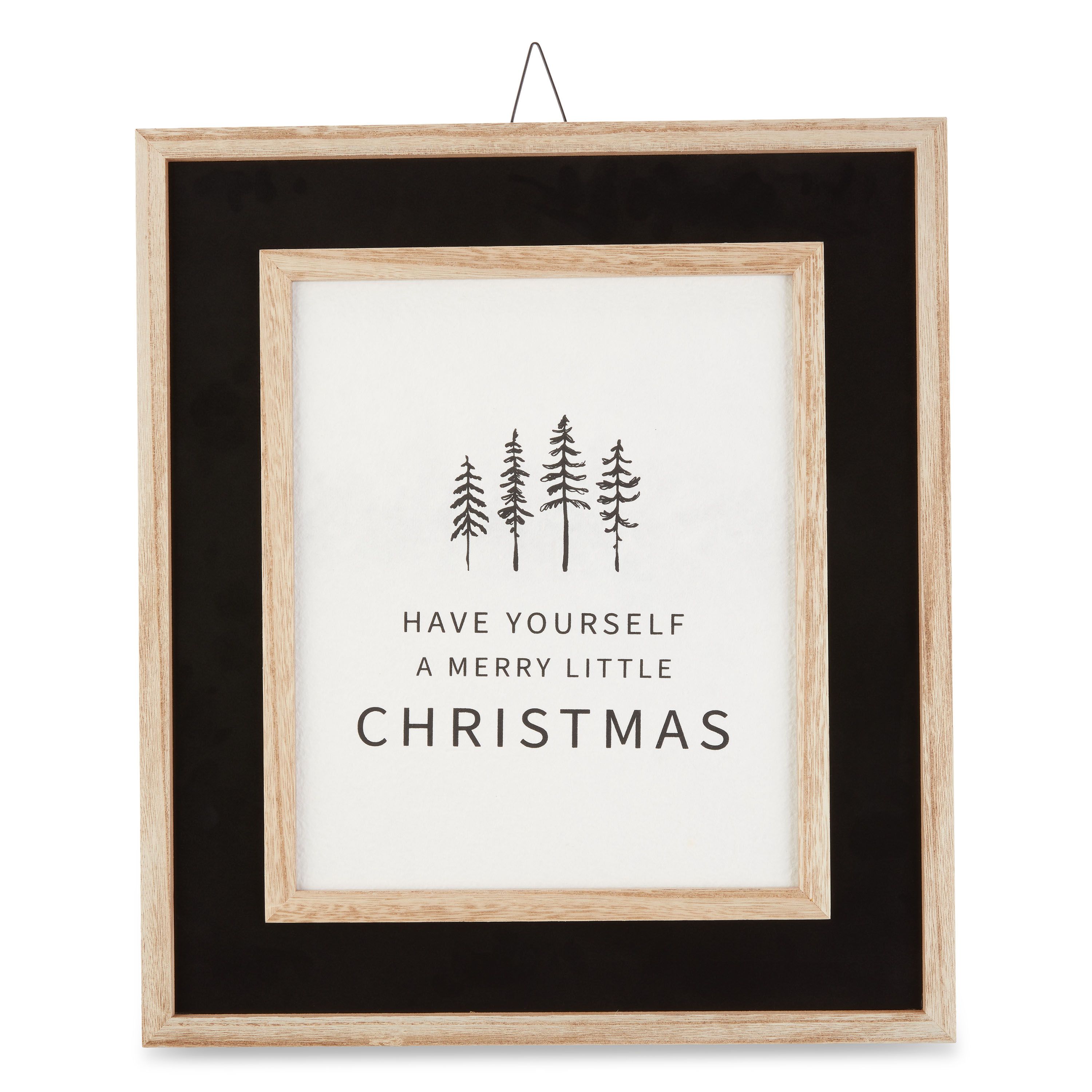 Holiday Time Black and White Merry Little Cmas Sign, 18-inch | Walmart (US)